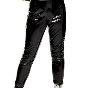 TopShop Faux Leather Skinny Trousers (Petite)